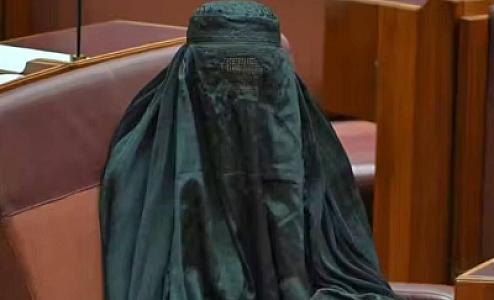 Burqa  geyinib senat 