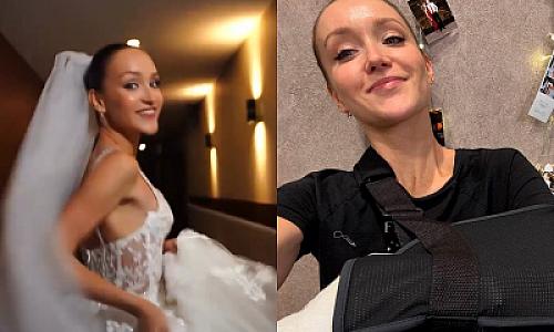 Trendə qoşulan gəlin qolunu 