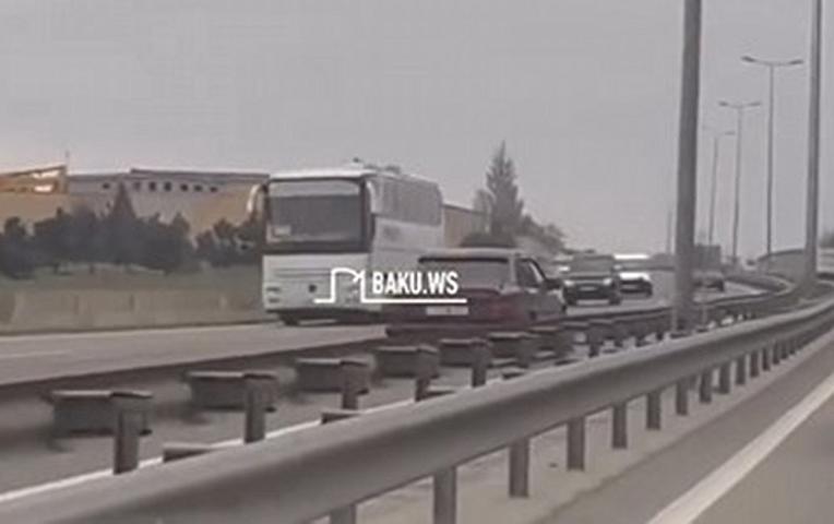 Magistralda “protiv” gedən sürücü 