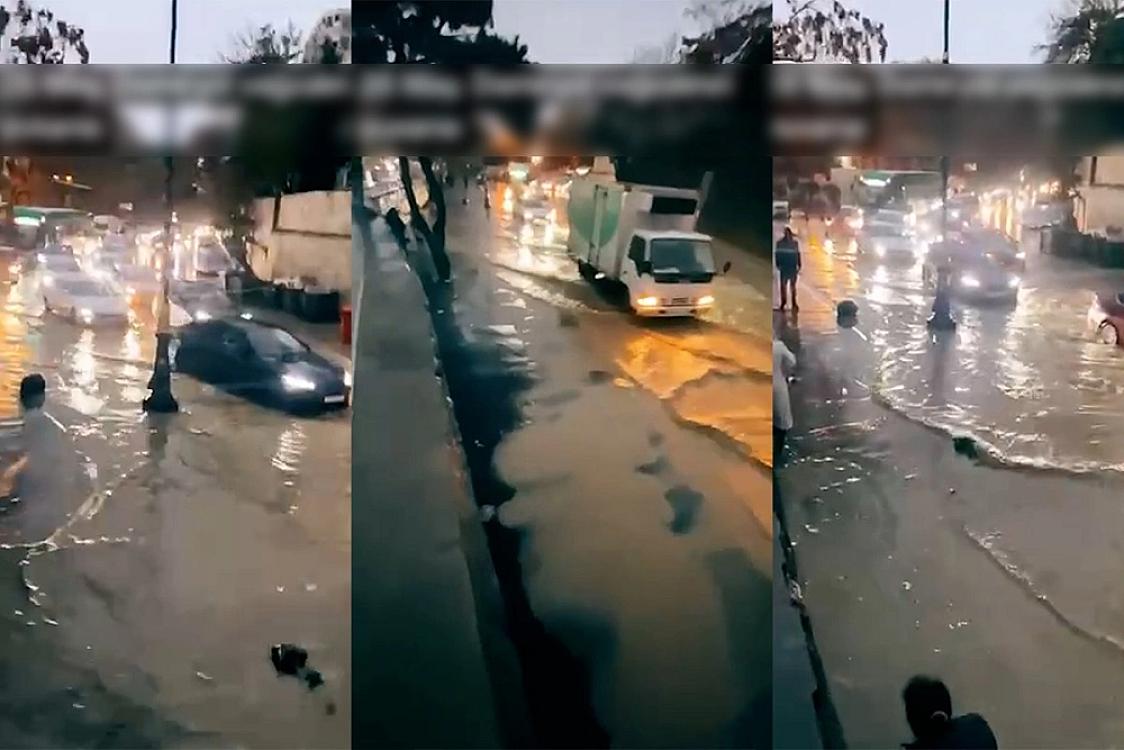 Qarlı havaya hazırlaşan Bakı yağışa TƏSLİM OLDU: 