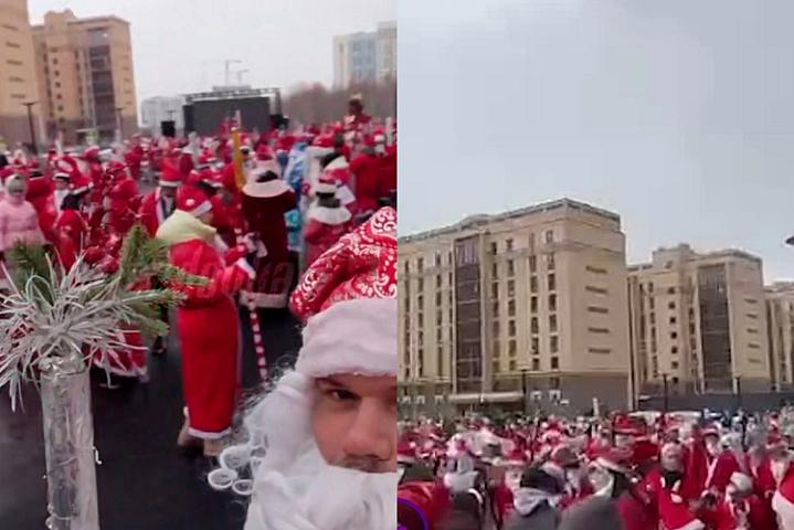 Yüzlərlə Şaxta baba bir araya gəldi