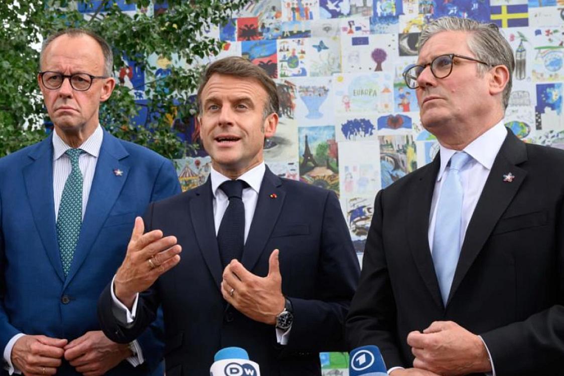 Avropanın üç lideri Trampla Ukrayna münaqişəsini 