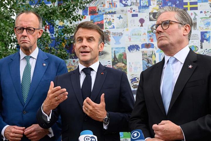 Avropanın üç lideri Trampla Ukrayna münaqişəsini 