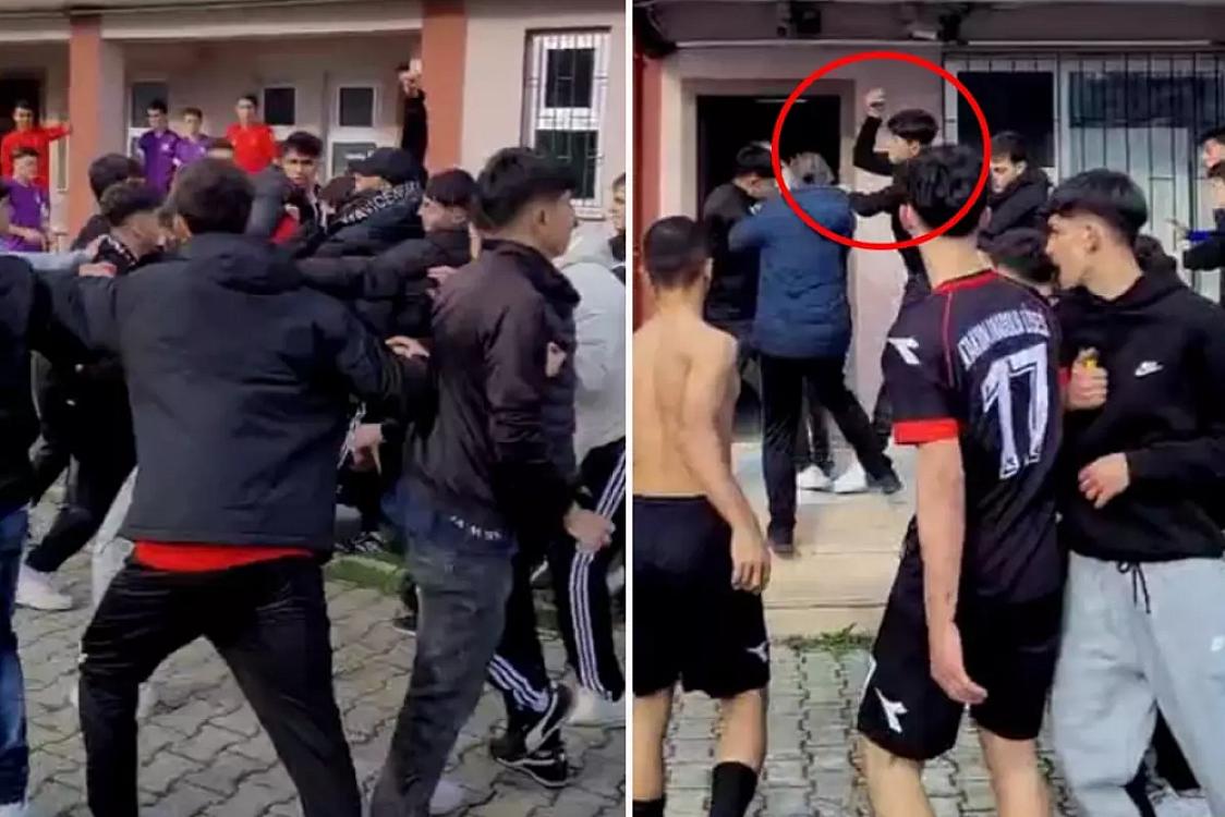 Şagirdlər müəllimlərini döydülər - 