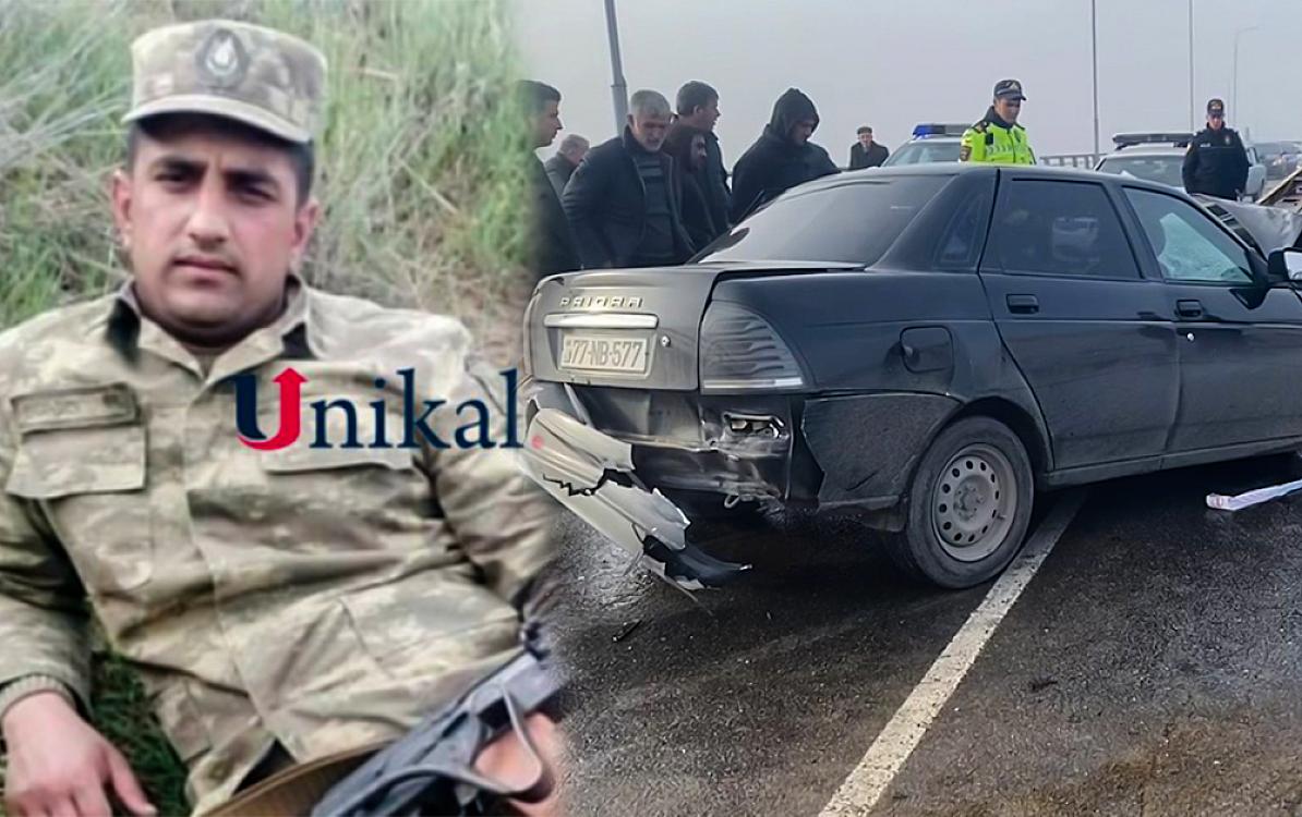 Mais Bərxudarovun sürücüsü olmuş hərbçi qəzada həlak oldu - 