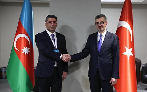 Əhməd İsmayılov Burhanettin Duranla görüşdü - 