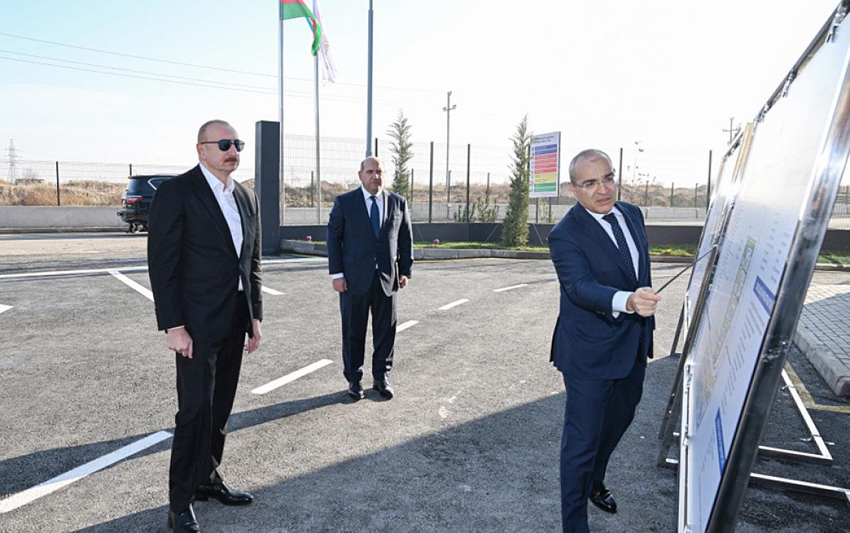 Prezident Ağdamda açılışda - 