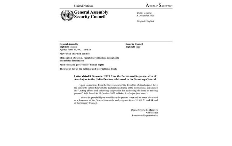 Bakı Bəyannaməsi BMT-nin 