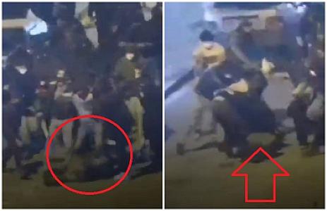 İranda etirazçılar təhlükəsizlik işçisini belə döydülər - 