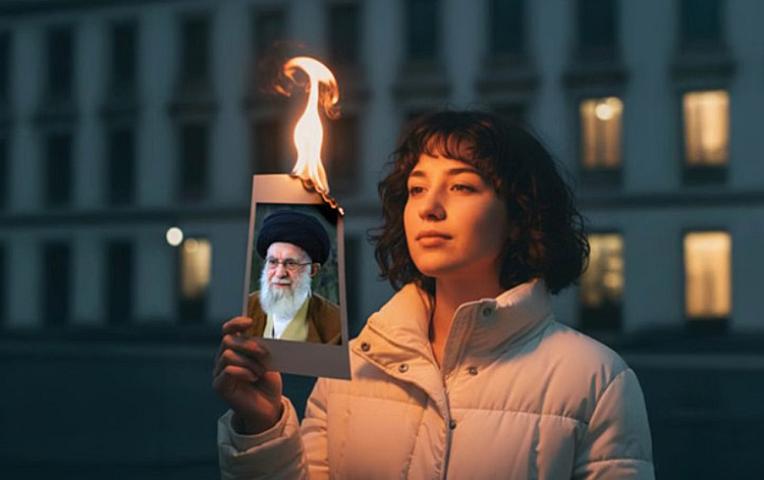 İranlı qadınların Xameneinin fotosuna qarşı etdiyi hərəkət viral oldu - 