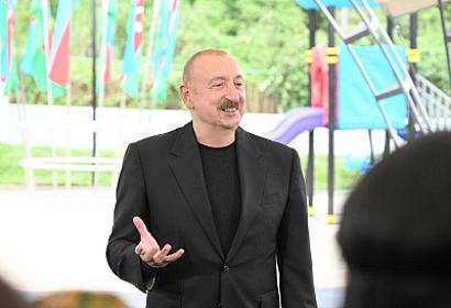 Prezident Ağdərənin Aşağı Oratağ kəndində Aşağı Oratağ, Çıldıran, Heyvalı və Çapar 