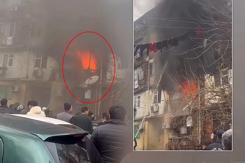 Dərnəgüldə yaşayış binasında 