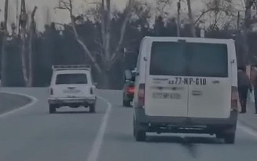 Sərxoş sürücü magistralda təhlükəli 