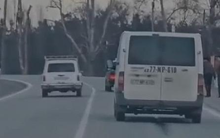 Sərxoş sürücü magistralda təhlükəli 