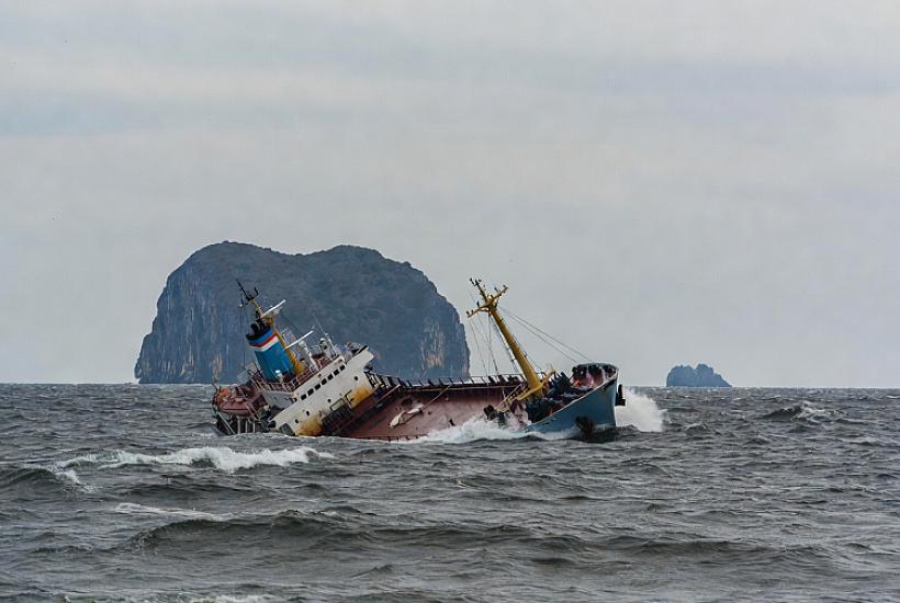 A cargo ship sank in the South China Sea –