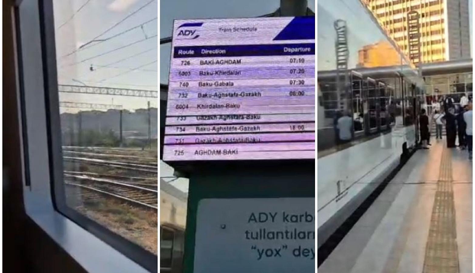 32 ildən sonra ilk dəfə - Bakı-Ağdam sərnişin qatarı yola düşdü - 