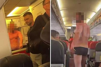 Havada dəhşətli anlar: Soyunaraq təyyarədən tullanmağa çalışdı - 