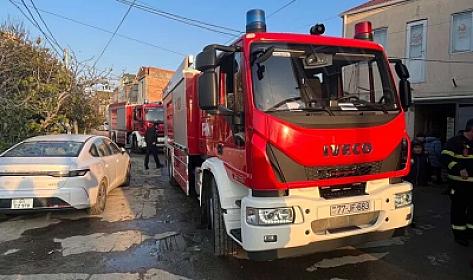 Bakıda evdə baş verən yanğın söndürüldü - 