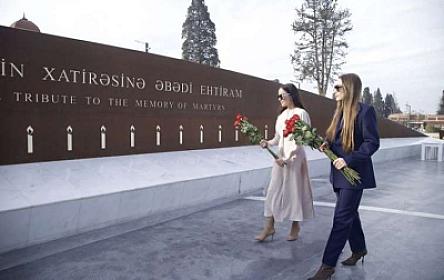 Leyla Əliyeva və Alena Əliyeva Gəncədə - 