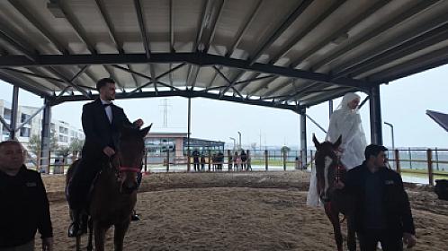 Не классическая свадьба, а брак на коне -