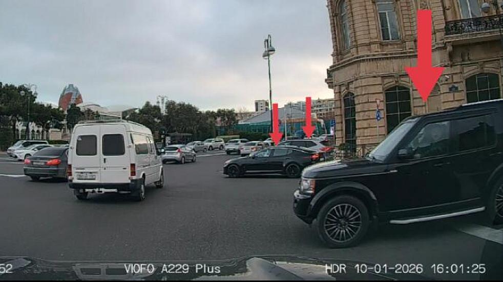 Burada dayanan sürücülər 100 manat 3 bal 