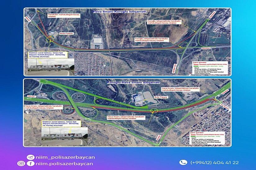 Aeroport yolunun hansı hissəsində hərəkət məhdudlaşdırılacaq? - 