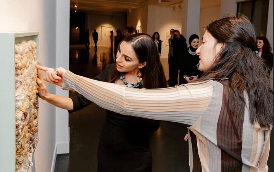 Leyla Əliyeva sərgidə - 