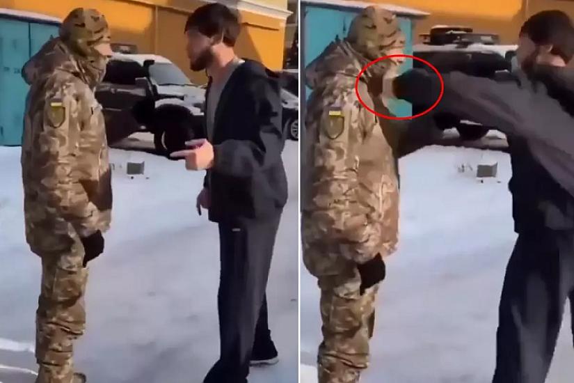 Futbolçu ilə zabitlər üz-üzə -  