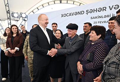 İlham Əliyev Xocavənd sakinləri ilə görüşdü