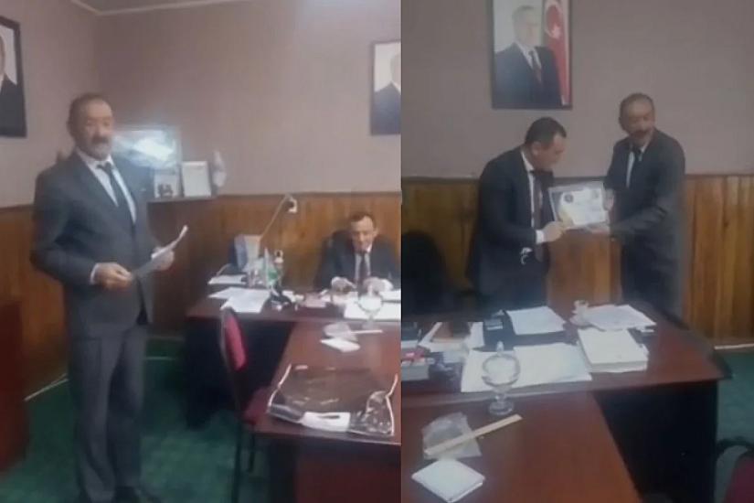 Məmura "mükafat" verən "jurnalist" 