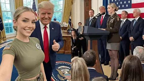 Trampla GÖRÜNTÜLƏRİ yayılan "qadın komandir" saxta çıxdı - 