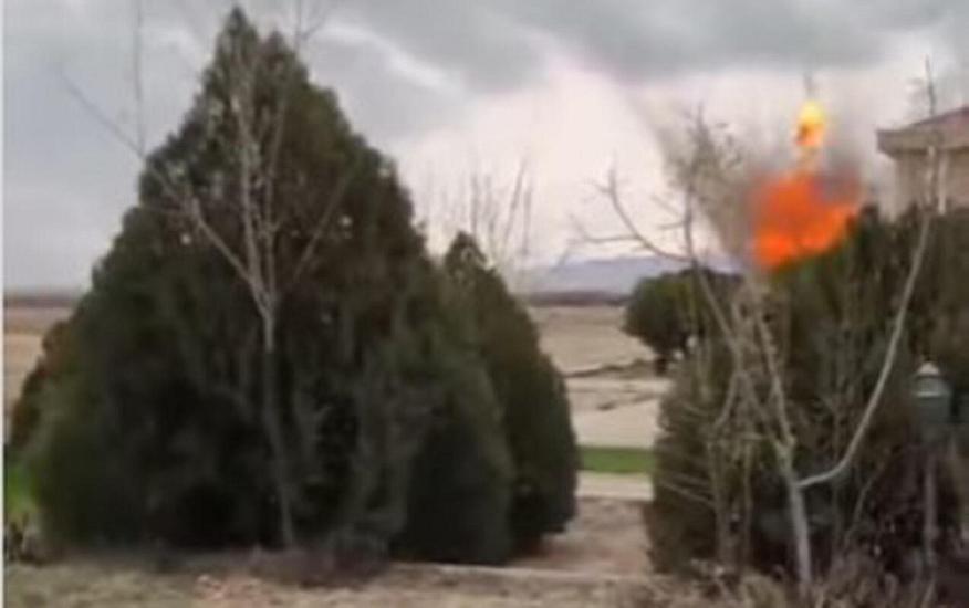 Məktəb ərazisinə düşən dronun 