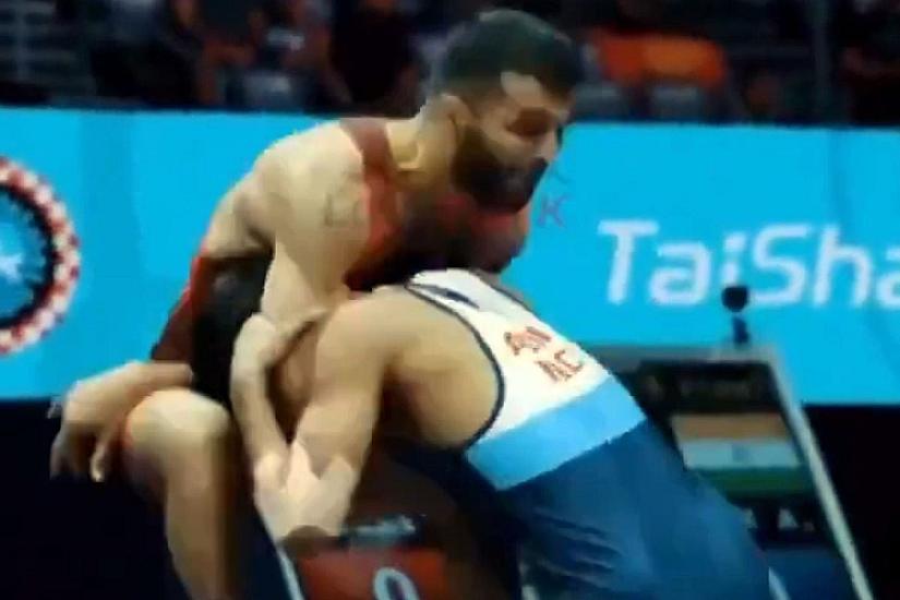 Azərbaycan güləşçi hindistanlı rəqibinə 13 saniyədə kabus yaşatdı - 