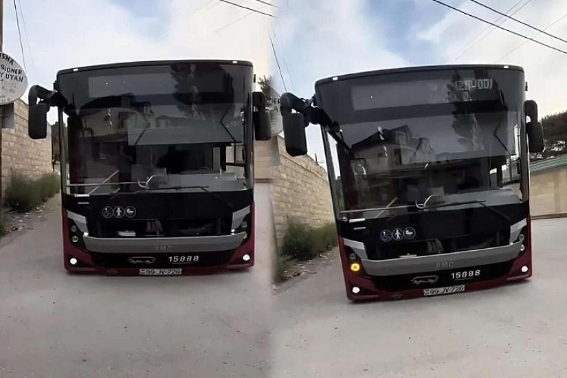 "BakuBus"a məxsus olduğu iddia edilən avtobus görənləri təəccübləndirdi -
