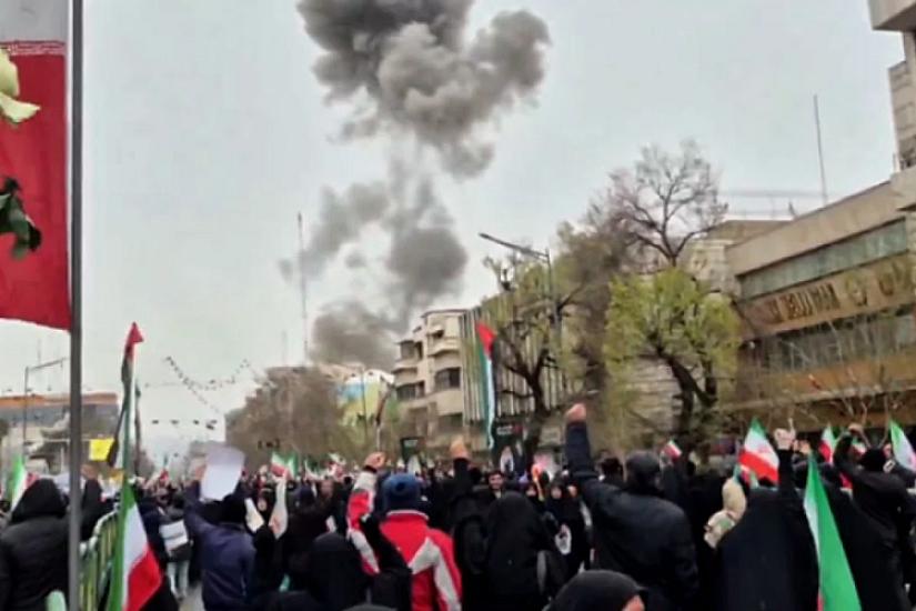 An explosion occurred during the demonstration in Tehran -