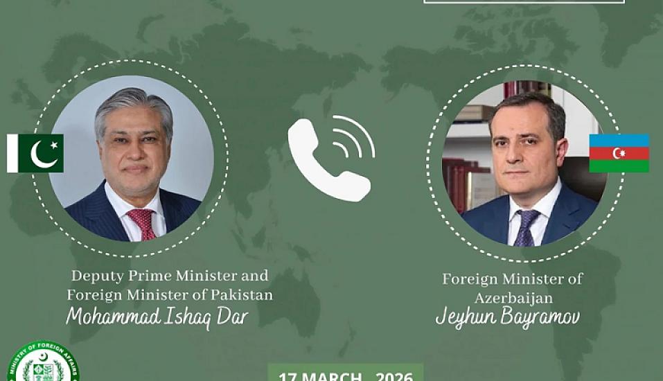 Ceyhun Bayramov pakistanlı həmkarı ilə 