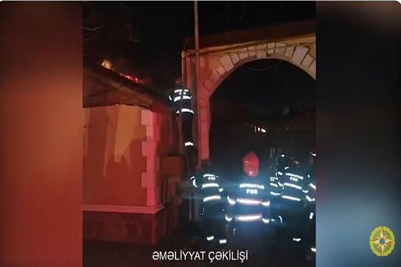 There was a fire in a residential house in Shamkir -