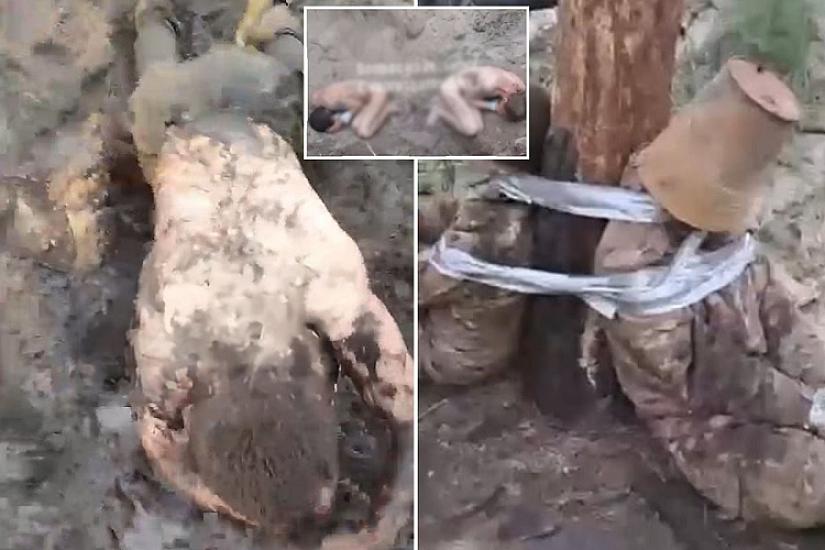 Rus ordusundan SKANDAL görüntülər: öz əsgərlərinə belə işgəncə verirlər