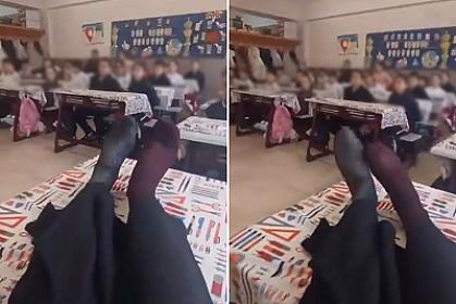 Müəllimin sinifdə çəkdiyi bu VİDEO 