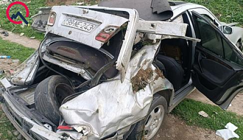 Tovuzda ağır qəza, sürücü öldü- Fotolar