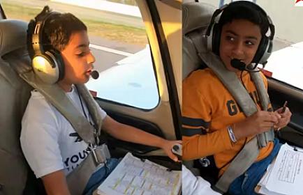 11 yaşı var, təyyarə sürür - 