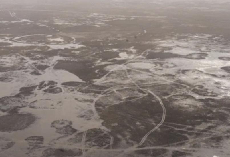 The shallowing of the Caspian Sea causes dust storms.
