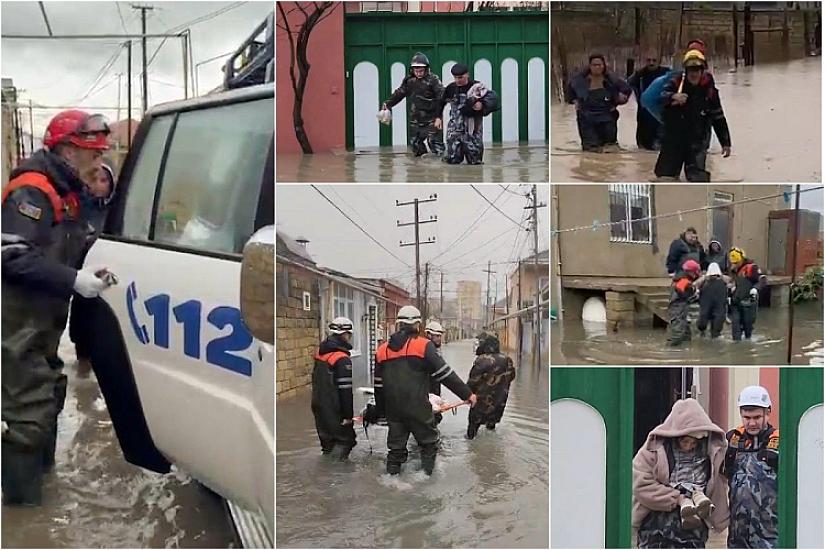 Su basmış ərazilərdən 84 nəfəri təxliyə edildi -