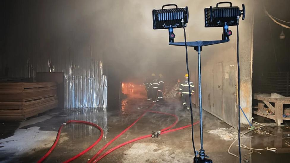 Police officers have been deployed to the area where a fire occurred in Binagadi.