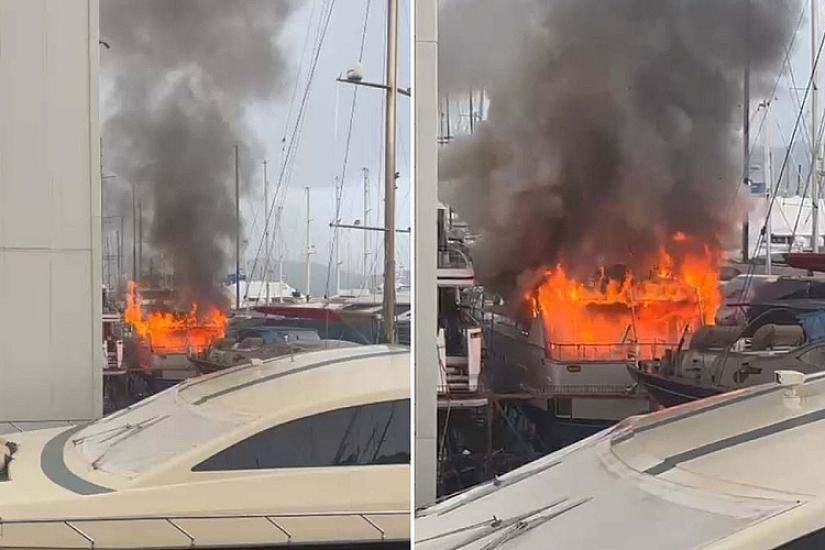 Keçmiş klub prezidentinin yaxtası külə döndü - 