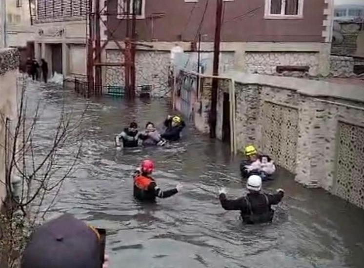 37 people whose homes were flooded in Keşlə have been evacuated.