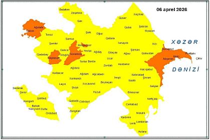 Küləkli hava: sarı və narıncı xəbərdarlıq verildi