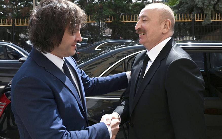 İlham Əliyev İrakli Kobaxidze ilə 