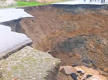 Qusarda sel yolun bir hissəsini 