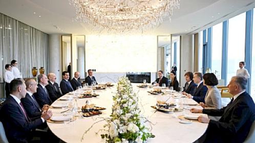 Gürcüstanda Azərbaycan Prezidentinin şərəfinə lanç verilib -